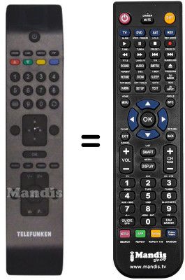 Télécommande équivalente Telefunken RC3902