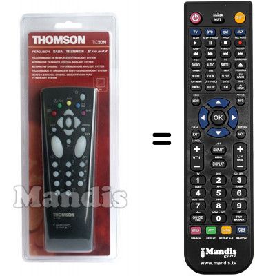 Télécommande équivalente Thomson S2014G Télécommande équivalente Thomson S2014G