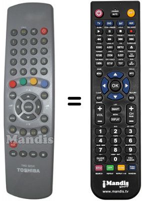 Télécommande équivalente Toshiba 23306363