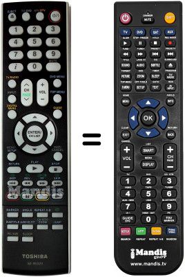 Télécommande équivalente Toshiba 22DV733G