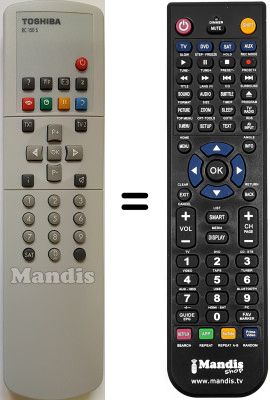 T&eacute;l&eacute;commande &eacute;quivalente Toshiba 28H14PIP
