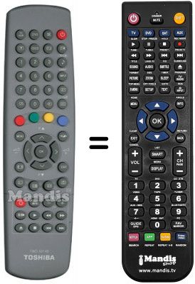 T&eacute;l&eacute;commande &eacute;quivalente Toshiba 37WL67