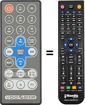 T&eacute;l&eacute;commande &eacute;quivalente VDODA001