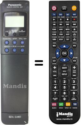 Télécommande équivalente Panasonic NV-F55