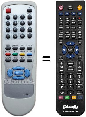 Télécommande équivalente ALL TEL K LCD 017 Télécommande équivalente ALL TEL K LCD 017