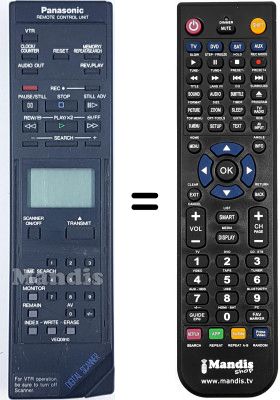 Télécommande équivalente Panasonic NV-F70HQ