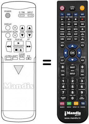 Télécommande équivalente Samsung VXK336 Télécommande équivalente Samsung VXK336