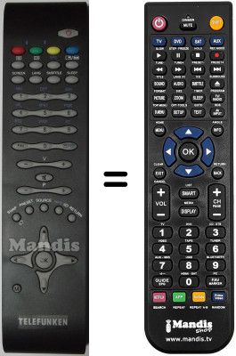 Télécommande équivalente Telefunken TE22880FB6 Télécommande équivalente Telefunken TE22880FB6