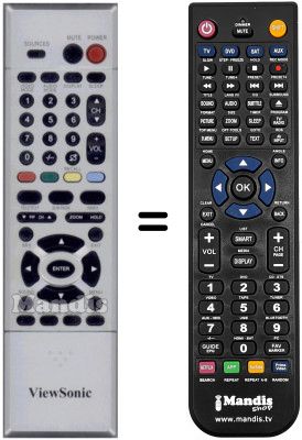 T&eacute;l&eacute;commande &eacute;quivalente Viewsonic N4060W