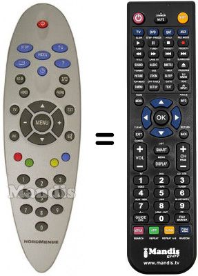Télécommande équivalente NordMende WF3250 Télécommande équivalente NordMende WF3250