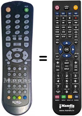 T&eacute;l&eacute;commande &eacute;quivalente Xoro HTC2228D