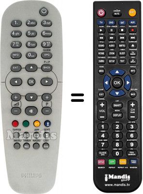 Télécommande équivalente Philips DTR320 / 00
