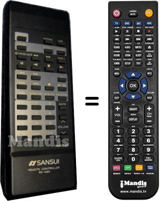 Télécommande équivalente Sansui AU-X417R
