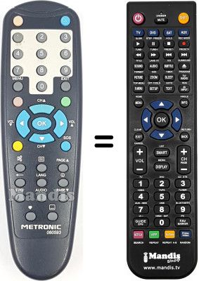 T&eacute;l&eacute;commande &eacute;quivalente Metronic TINY