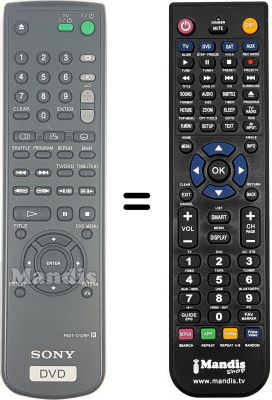 Télécommande équivalente RMT-D128P Télécommande équivalente RMT-D128P