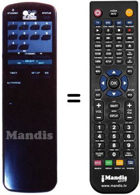 Télécommande équivalente Amstrad SRX501