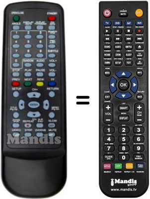 T&eacute;l&eacute;commande &eacute;quivalente AUDIOLA DVX 2264D USB REC