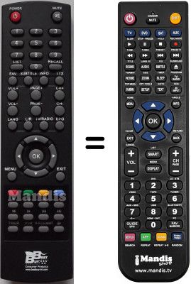 Télécommande équivalente Best Buy EASYHOME TDT SD-REC