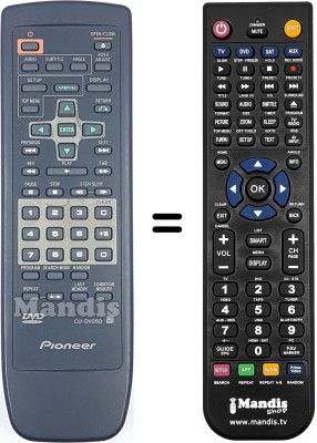 T&eacute;l&eacute;commande &eacute;quivalente Pioneer DV626