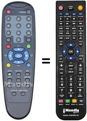 Télécommande équivalente MAJESTIC DEC-549