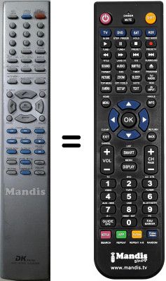 T&eacute;l&eacute;commande &eacute;quivalente DK DIGITAL DVD-R366