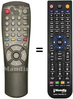 Télécommande équivalente Samsung DSR9000 Télécommande équivalente Samsung DSR9000