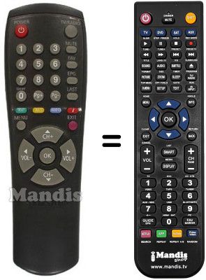 Télécommande équivalente Samsung DSR9500 Télécommande équivalente Samsung DSR9500