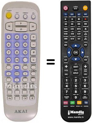 Télécommande équivalente Akai DV-P3550
