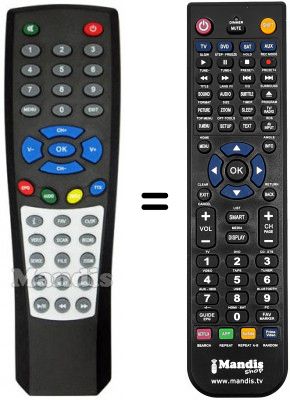 T&eacute;l&eacute;commande &eacute;quivalente DIKOM DVBT9004