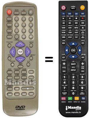 Télécommande équivalente Daewoo DVG6500D