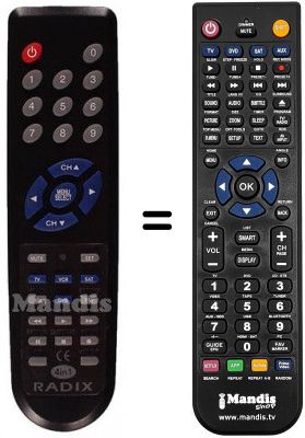 T&eacute;l&eacute;commande &eacute;quivalente Radix REMCON053