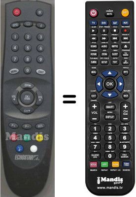 T&eacute;l&eacute;commande &eacute;quivalente Echostar DSB1200VIACCESS