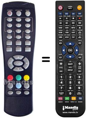 T&eacute;l&eacute;commande &eacute;quivalente Telesystem TS6213