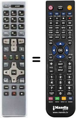 T&eacute;l&eacute;commande &eacute;quivalente RCU672