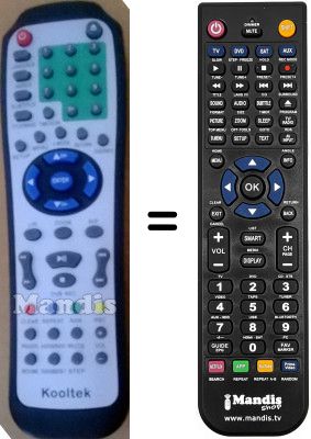 T&eacute;l&eacute;commande &eacute;quivalente KOOLTEK HD2038