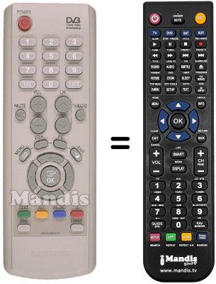 Télécommande équivalente Samsung DTB9401Z Télécommande équivalente Samsung DTB9401Z