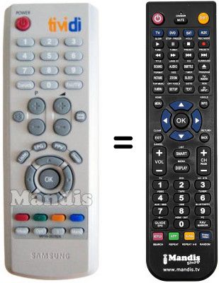 Télécommande équivalente Samsung DCB-B360G Télécommande équivalente Samsung DCB-B360G