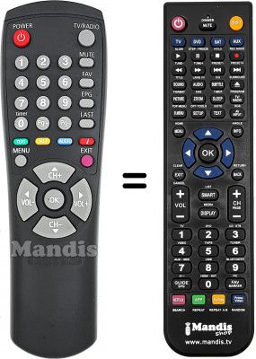 Télécommande équivalente Samsung DSR9500CI