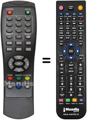 Télécommande équivalente MPMAN DVB-T2012