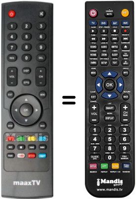 T&eacute;l&eacute;commande &eacute;quivalente MaaxTV LN5000 HD