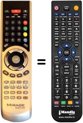 T&eacute;l&eacute;commande &eacute;quivalente Mirage 5000HD