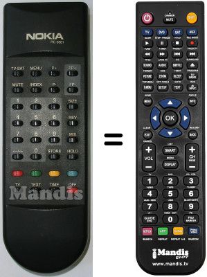 T&eacute;l&eacute;commande &eacute;quivalente RC0861