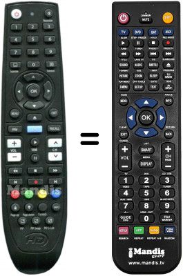 T&eacute;l&eacute;commande &eacute;quivalente OPTIBOX Anaconda HD