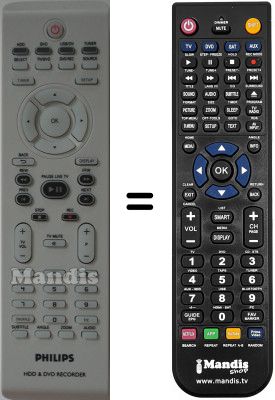 Télécommande équivalente Philips DVD-R3360H