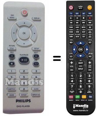 Télécommande équivalente Philips DVP5960