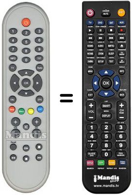 Télécommande équivalente Triax DVB152