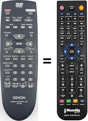 Télécommande équivalente RC550