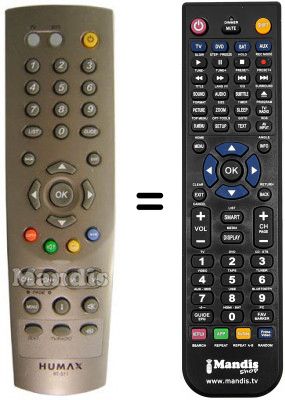 T&eacute;l&eacute;commande &eacute;quivalente Humax VA-FOXT
