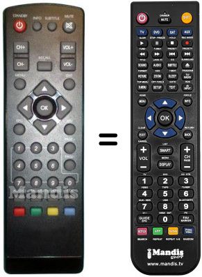 Télécommande équivalente REMCON1278