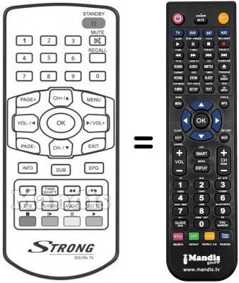 Télécommande équivalente Strong SRT56